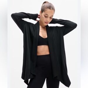 Athleta Nirvana Pranayma Restore Wrap Cardigan XS Black
